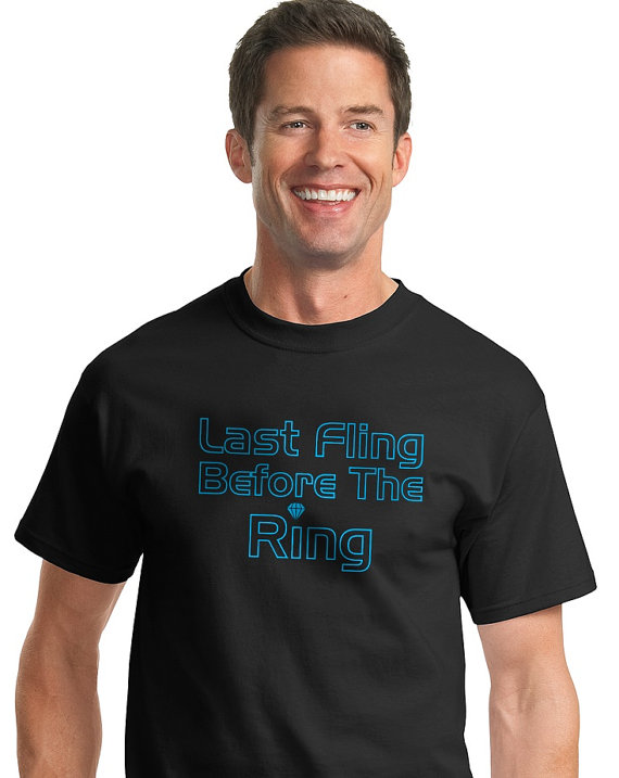 Bachelor party T-Shirts, 'Last Fling Before The Ring' 