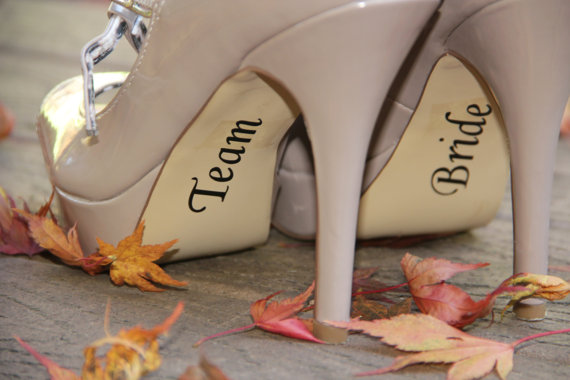 Team Bride Shoe Stickers - Bridesmaid Gift Idea